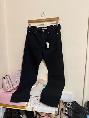 Levi's Black Wedgie Straight Jeans